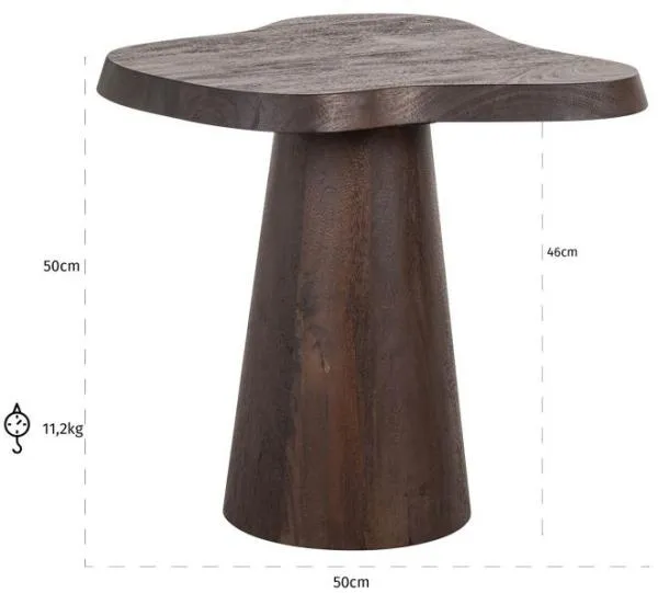 Odile Side Table - Dark Brown
