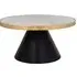 Odin Round Coffee Table with Gold Trim - White, Marble Effect