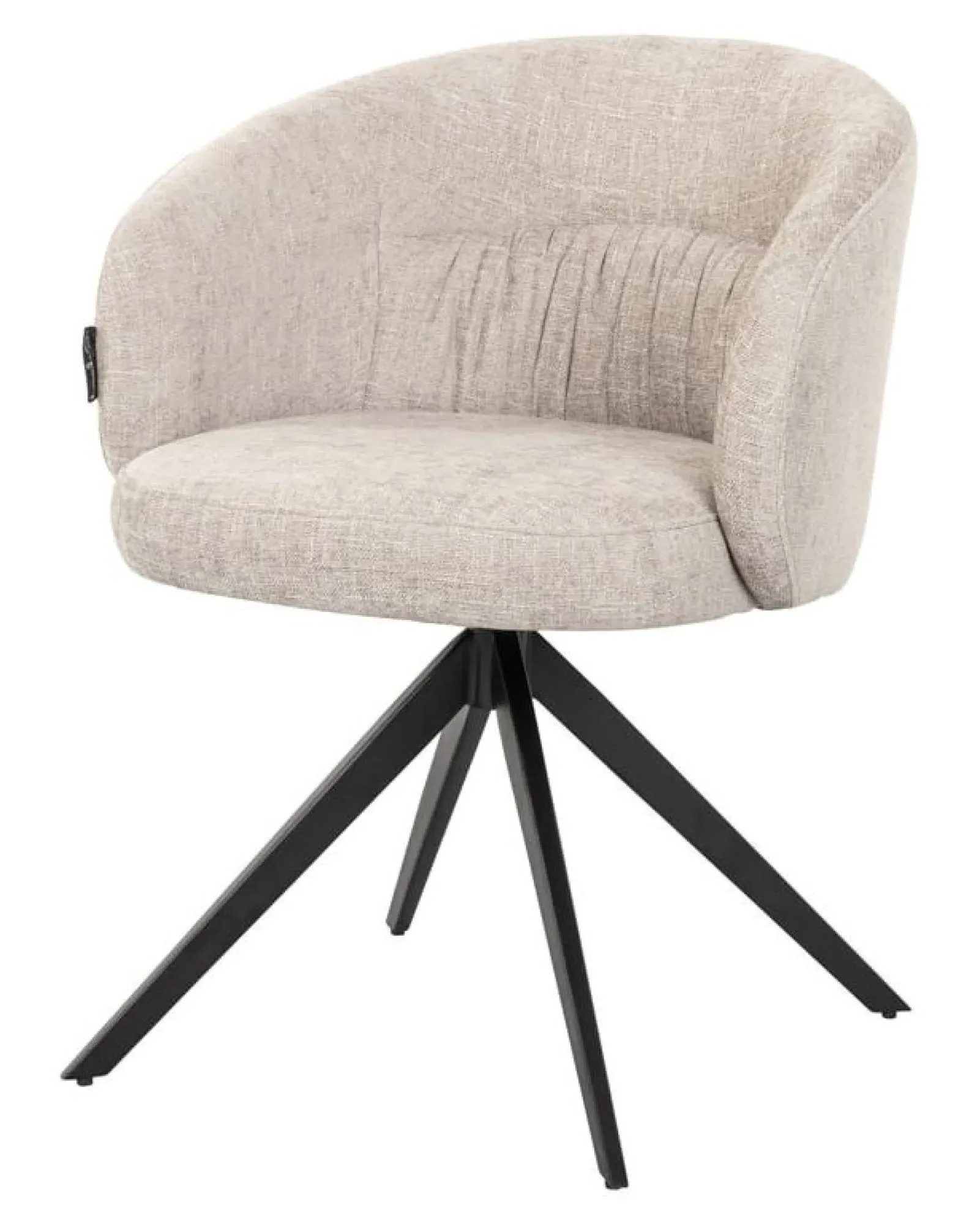 Olivia Swivel Dining Chair - Natural, Fabric