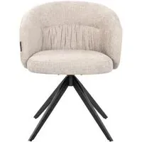 Olivia Swivel Dining Chair - Natural, Fabric
