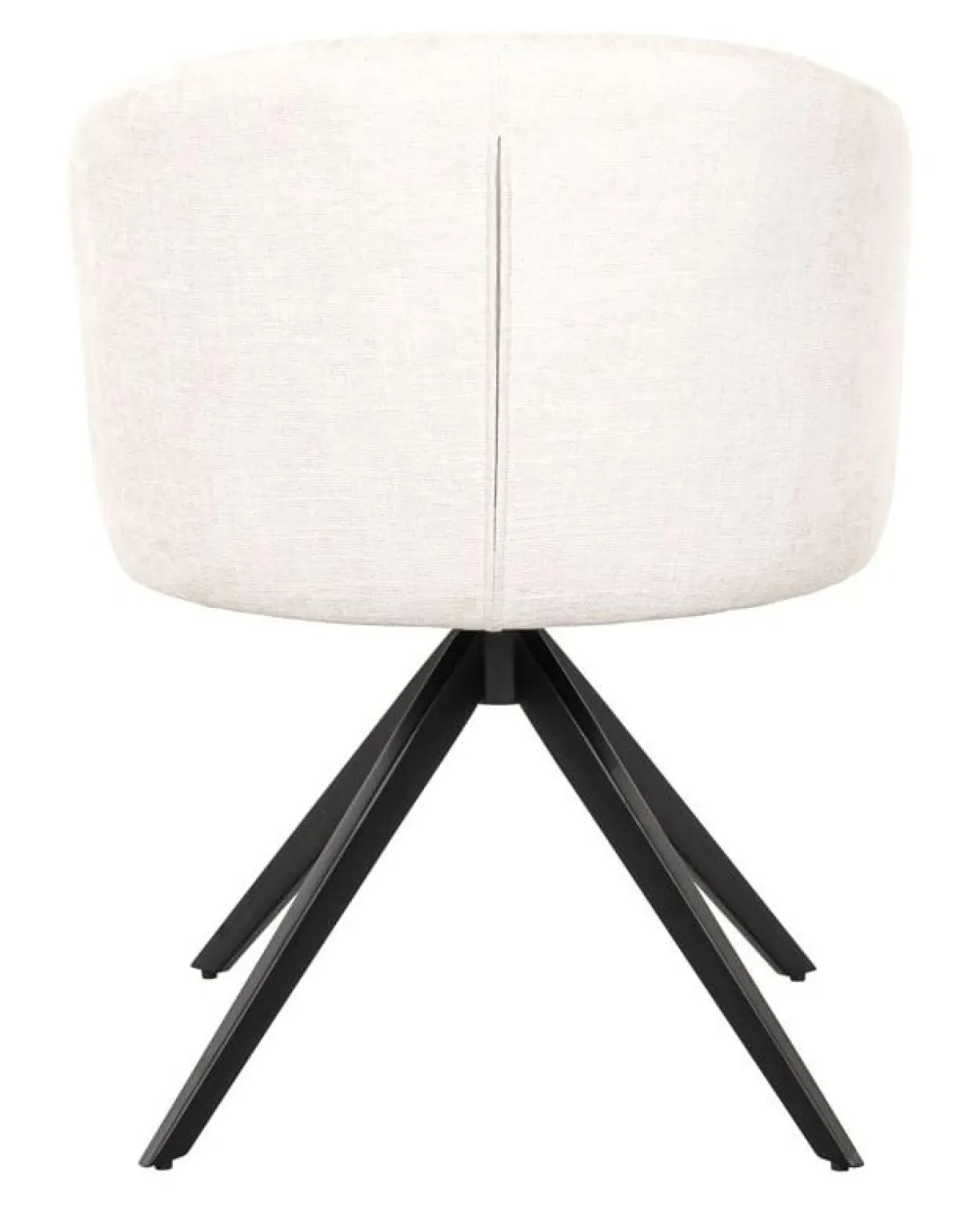 Olivia Swivel Dining Chair - White, Fabric