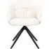 Olivia Swivel Dining Chair - White, Fabric