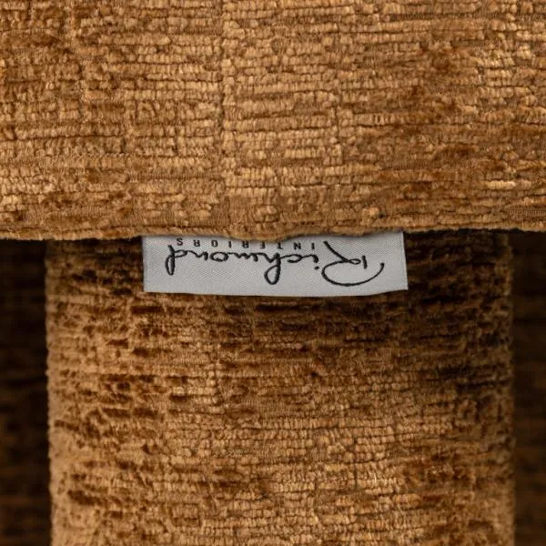 Pommery Fabric Pouffe - Brown