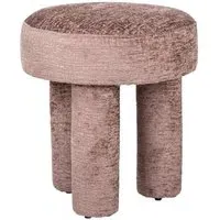 Pommery Fabric Pouffe - Pink
