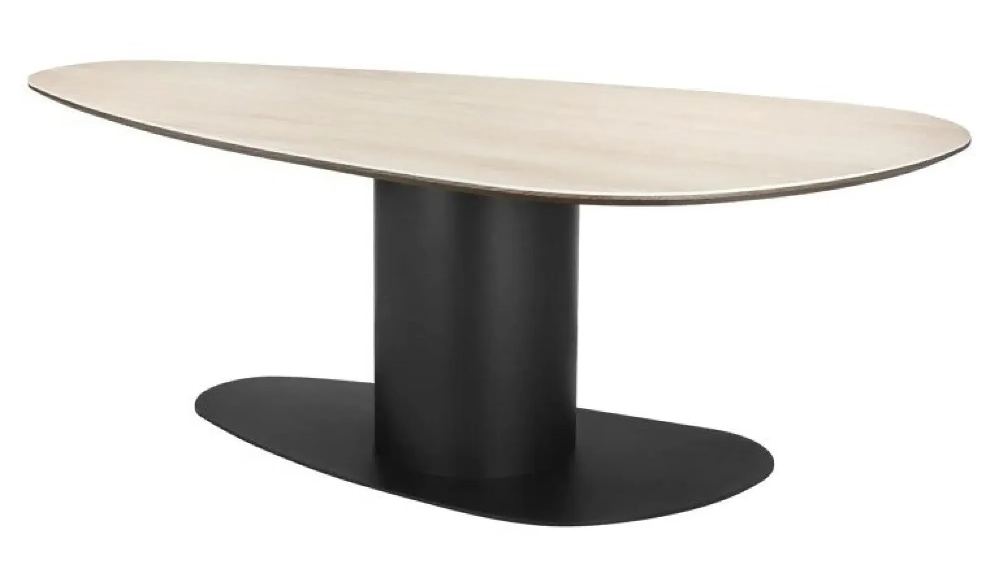 Ritz 8 Seater Pedestal Dining Table - Beige, Ceramic