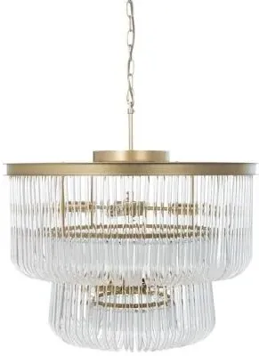 Romy Crystal Chandelier - Brushed Gold