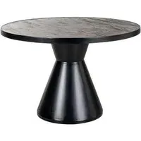 Russell 4-Seater Round Pedestal Dining Table - Stone Effect