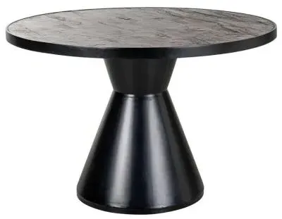 Russell 4-Seater Round Pedestal Dining Table - Stone Effect image
