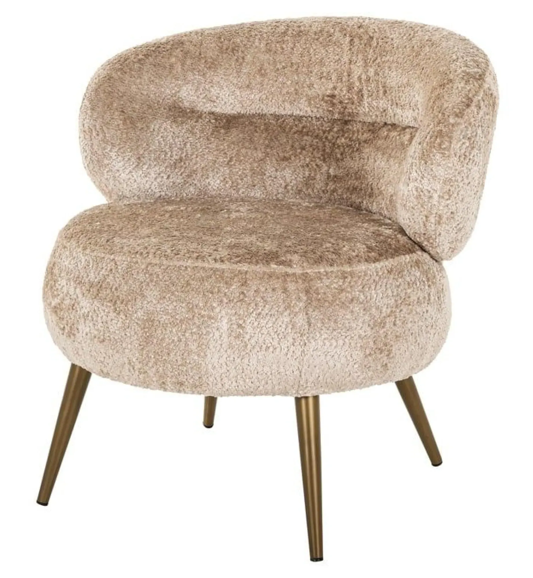 Sabor Accent Chair with Gold Legs - Nature