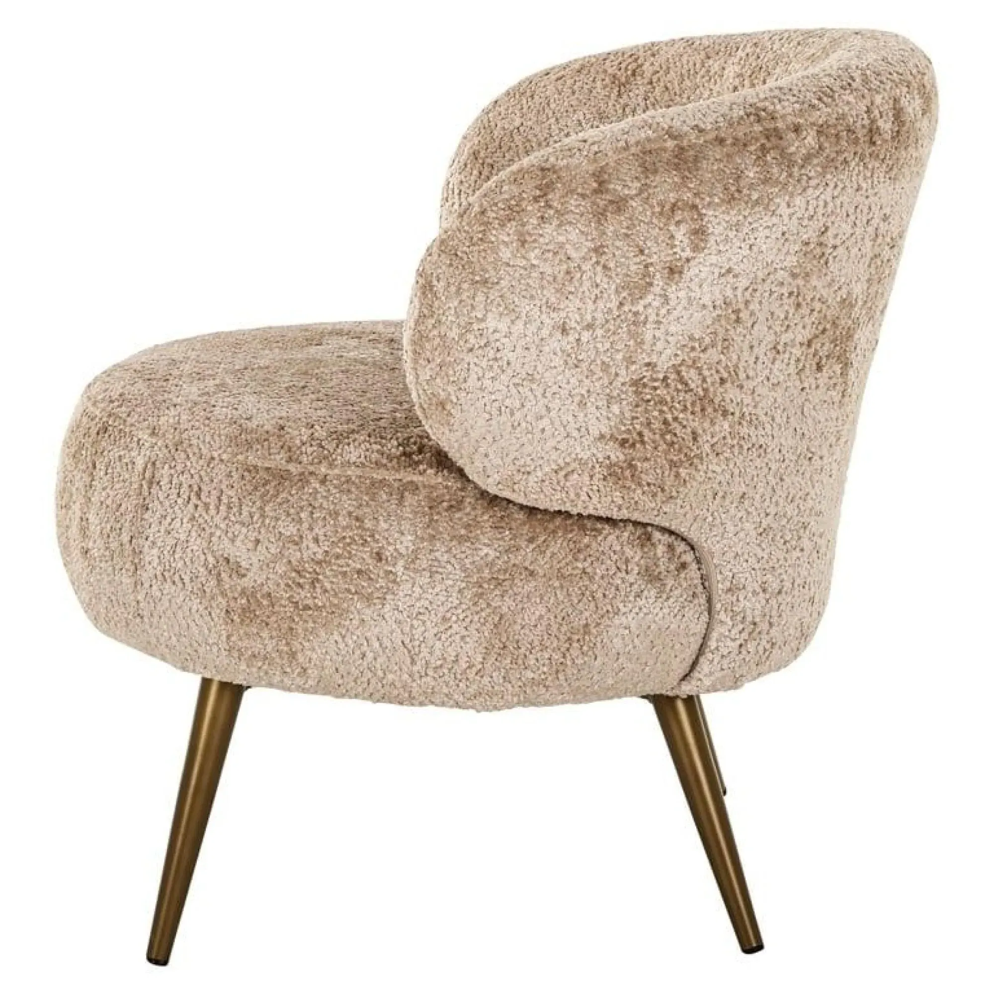 Sabor Accent Chair with Gold Legs - Nature