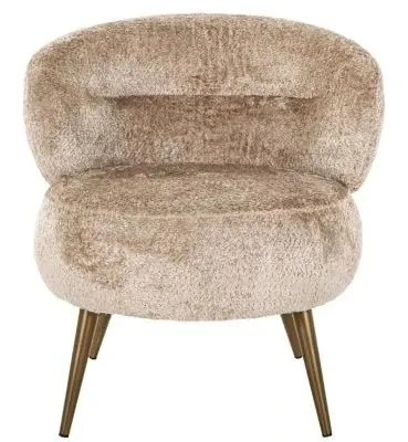 Sabor Accent Chair with Gold Legs - Nature image
