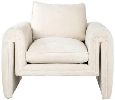Sandro Accent Chair - White, Chenille
