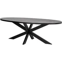Scotch 8 Seater Oval Dining Table with Spider Legs - Black