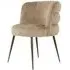 Stella Dining Chair with Black Legs - Beige, Fabric
