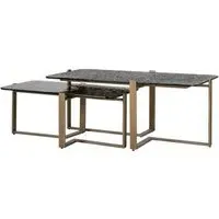 Sterling 2 Tier Coffee Table - Black, Glass