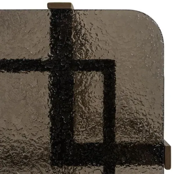 Sterling Square Side Table - Black Glass