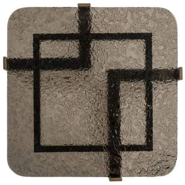 Sterling Square Side Table - Black Glass