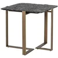 Sterling Square Side Table - Black Glass