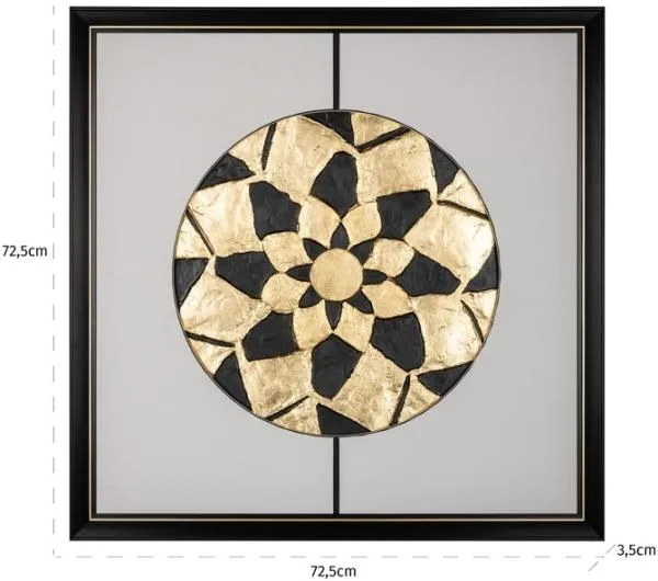 Sun Wall Art - Black, Gold