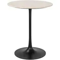 Tavolo Round Bistro Table with Tulip Base - Black, Marble