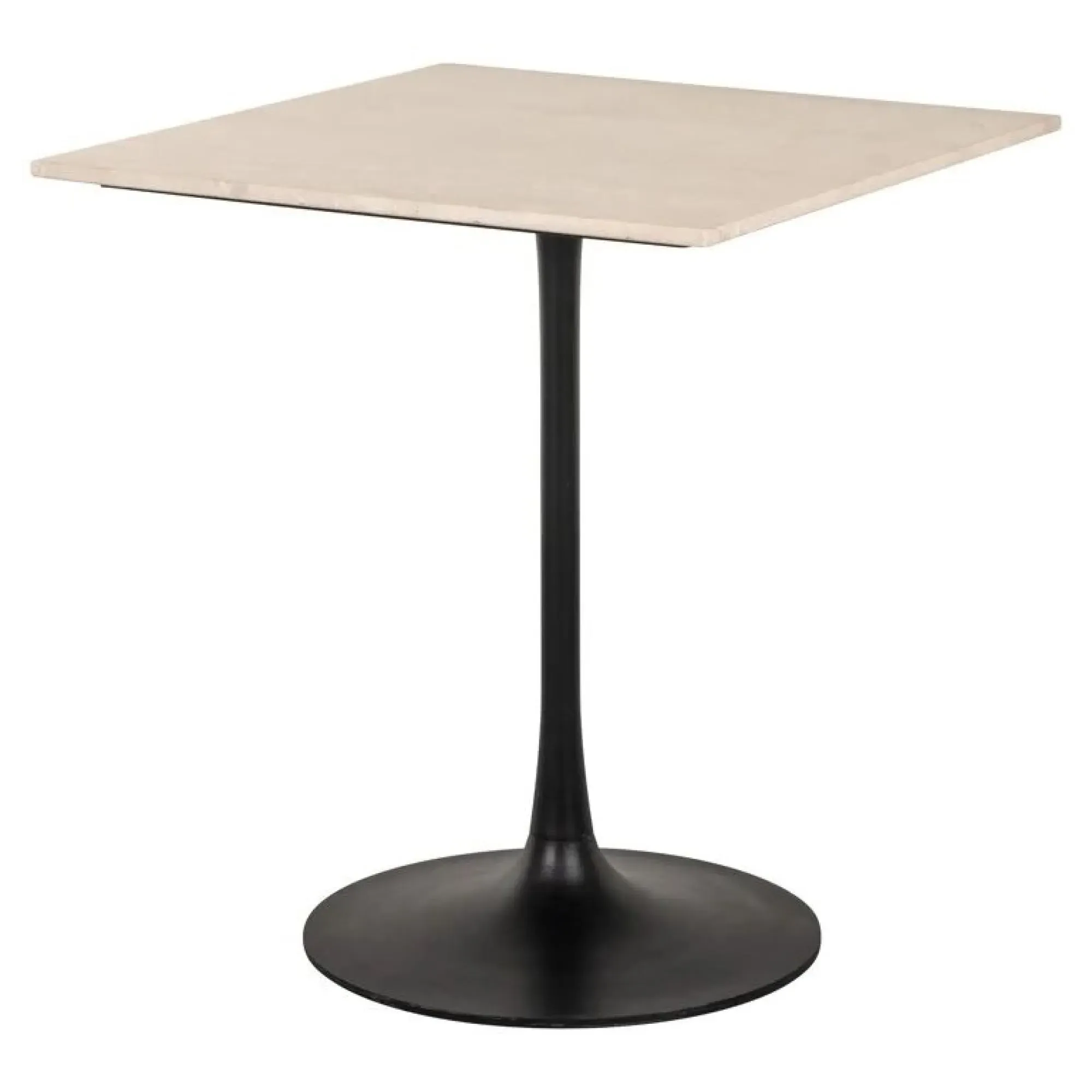 Tavolo Square Bistro Table with Tulip Base - Black, Marble