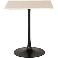 Tavolo Square Bistro Table with Tulip Base - Black, Marble