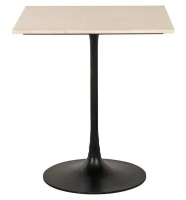 Tavolo Square Bistro Table with Tulip Base - Black, Marble