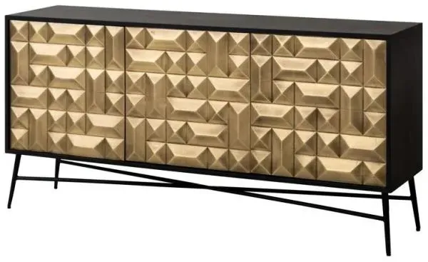 Tetro Large 3 Door Sideboard - Gold