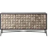 Tetro Large 3 Door Sideboard - Silver