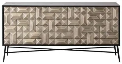 Tetro Large 3 Door Sideboard - Silver