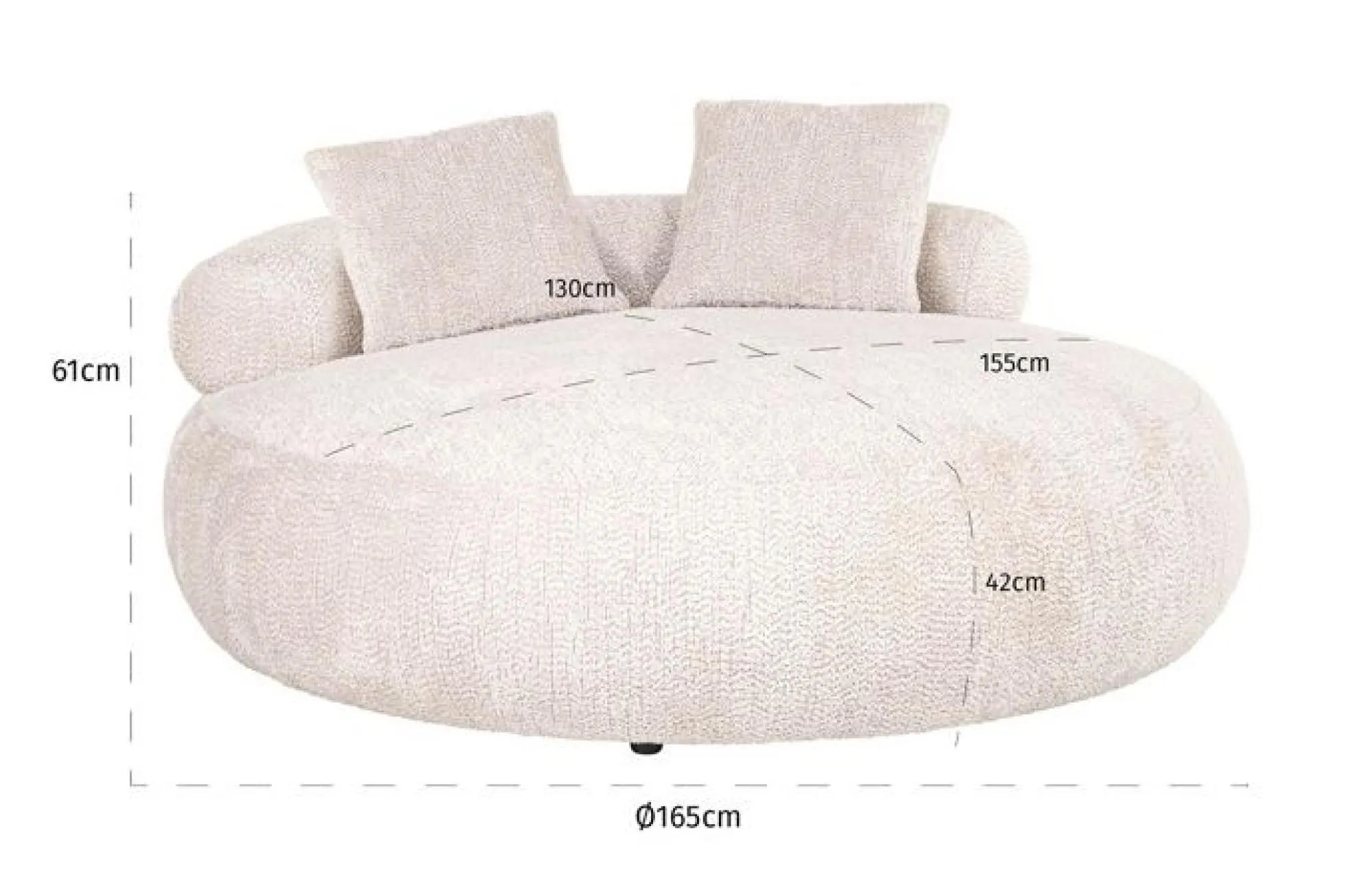 Tivola Fabric Daybed - Cream