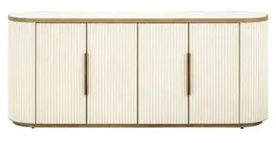 Tivoli Extra Large 4 Door Sideboard with Gold Trim - White