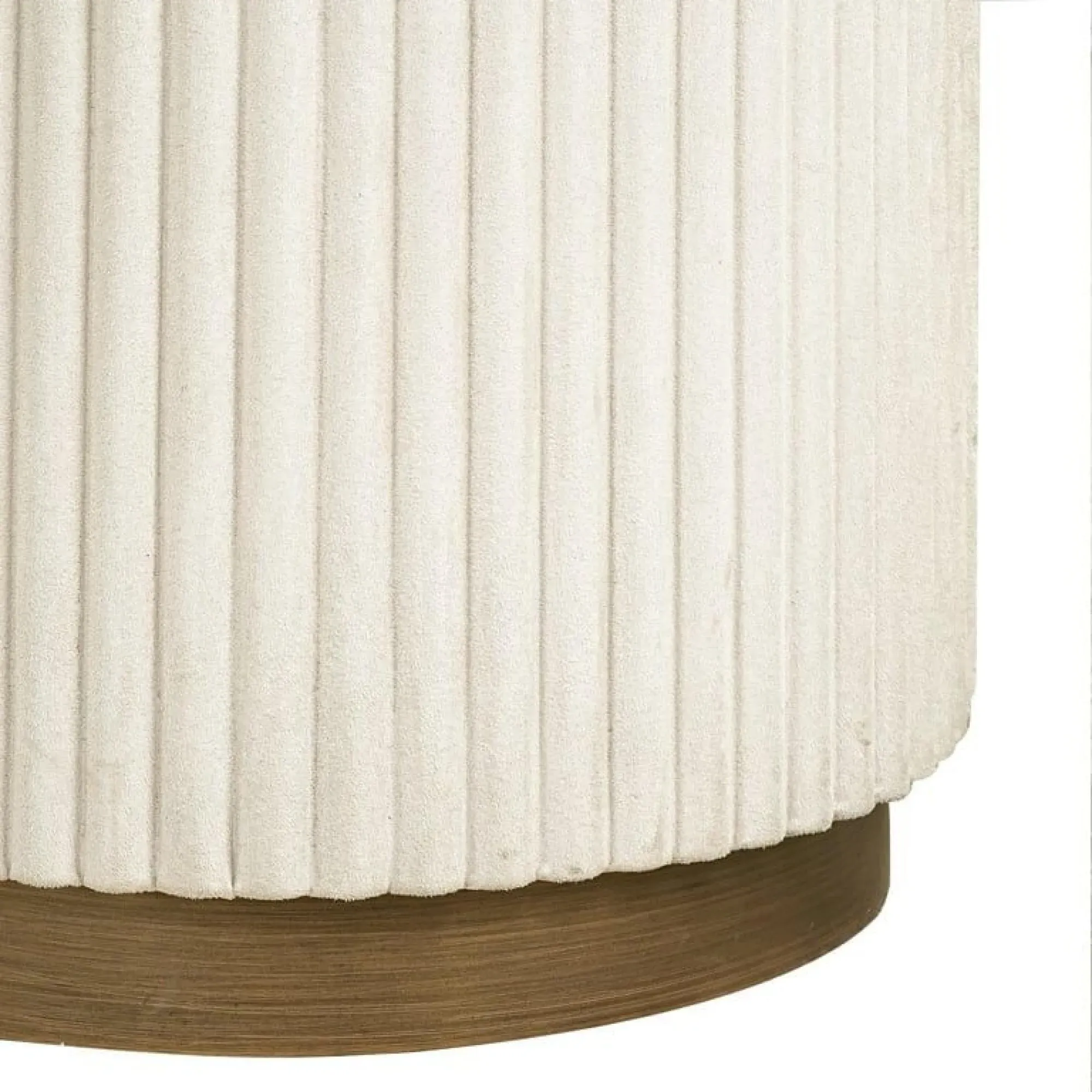 Tivoli Round End Tables Set of 2 with Gold Trim - White