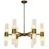 Tricon Glass Chandelier - Bronze