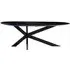 Trocadero 8-Seater Dining Table with Spider Legs - Black, Marble