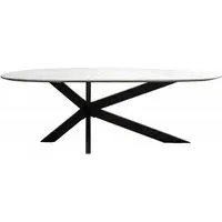 Trocadero 8-Seater Dining Table with Spider Legs - White, Marble