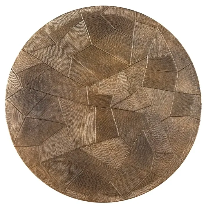 Tulum 2 Tier Round Coffee Table - Brushed Gold