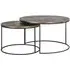 Tulum 2 Tier Round Coffee Table - Brushed Gold