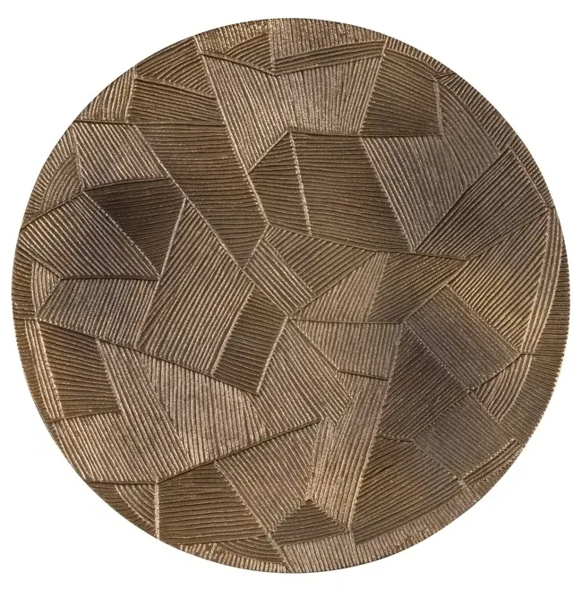 Tulum Set of 2 Round End Tables - Brushed Gold