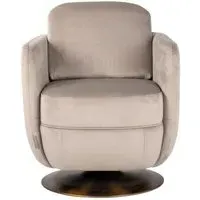 Turner Swivel Accent Chair - Khaki, Velvet