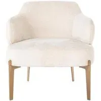 Venus Accent Chair - White, Chenille