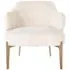 Venus Accent Chair - White, Chenille