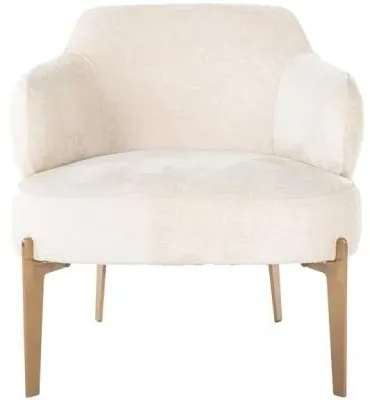 Venus Accent Chair - White, Chenille