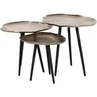 Volenta Set of 3 Side Tables - Champagne Gold