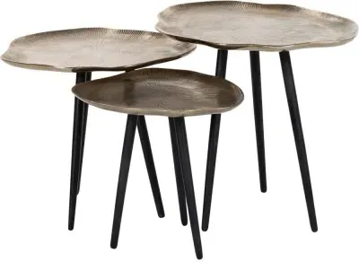 Volenta Set of 3 Side Tables - Champagne Gold image