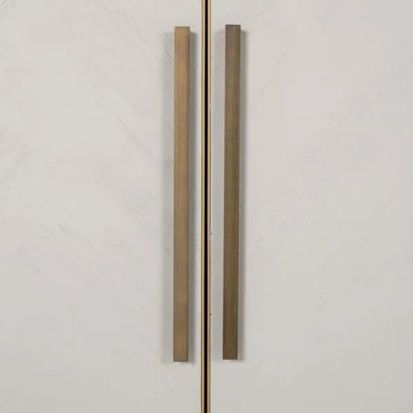 Whitebone 4 Door Sideboard - Grey, Brass