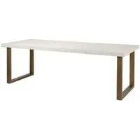 Whitebone 8 Seater Dining Table - Grey, Brass