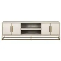 Whitebone Extra Large TV Unit - Grey, Brass