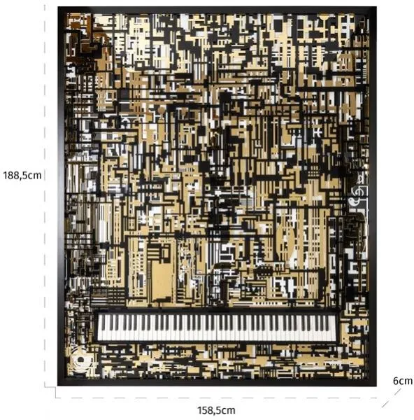 Wibi Piano Wall Art - Black and Gold