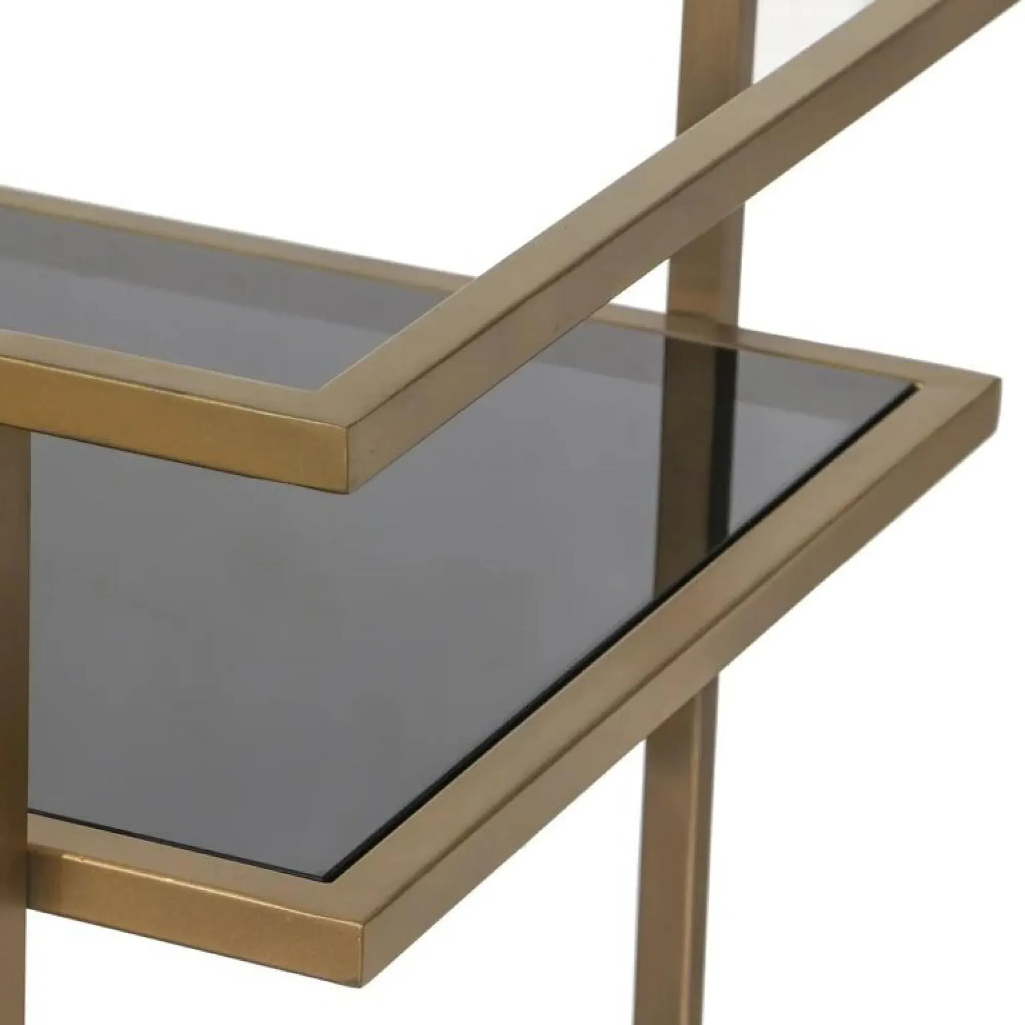 Xo Glass Trolley - Brushed Gold